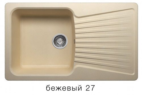 Кухонная мойка Polygran F-12 бежевый, 76х50х20