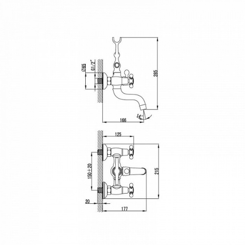Смеситель для ванны Iddis Sam SAMBR02i02, бронза