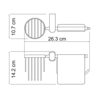 Держатель туалетной бумаги и освежителя WasserKRAFT Berkel K-6859, хром