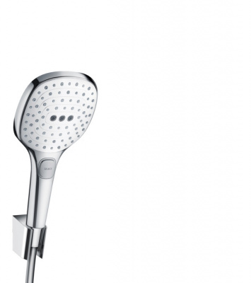 Душевой гарнитур Hansgrohe Raindance Select E 120 3jet 125 см. 26700400, белый/хром