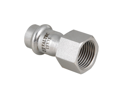 Соединитель Valtec нерж. cталь 22х1/2" ВР