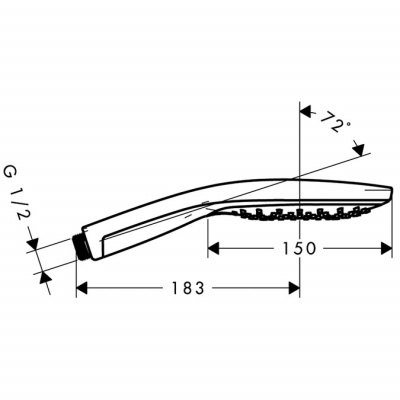Лейка для душа Hansgrohe Raindance Select S 150 3jet 28587400, белый/хром