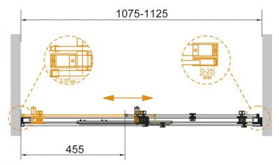 Душевой угол Cezares STYLUS-SOFT-BF-1-140-C-Cr 140x195