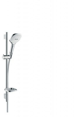 Душевой гарнитур Hansgrohe Raindance Select E 120 3jet 65 см. 26620400, белый/хром