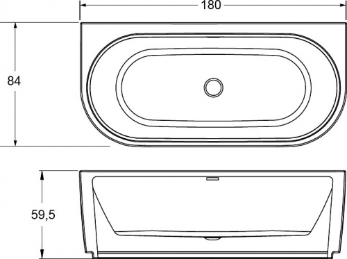 Акриловая ванна Riho Desire Wall Mounted 184x84 BD0700500000000