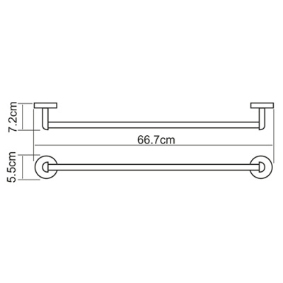 Штанга для полотенец WasserKRAFT Rhein K-6230, хром