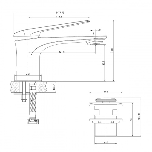 Смеситель Lemark Allegro LM5906CW для раковины