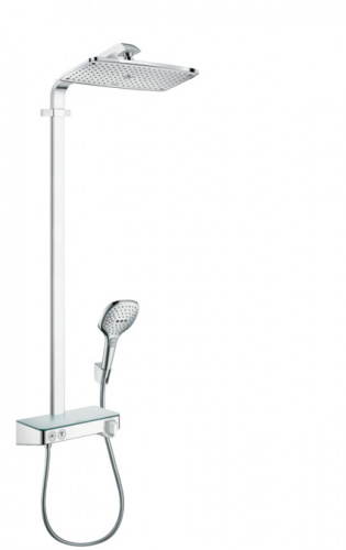 Душевая система Hansgrohe Raindance Select E 360 1jet Showerpipe 27288000, белый/хром