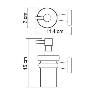 Дозатор жидкого мыла WasserKRAFT Lippe K-6599, хром