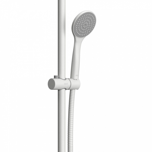 D0108000WH Comfort душевой комплект, ручной душ 1F, стойка 600 мм, белый