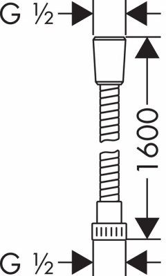Шланг для душа Hansgrohe Metaflex 160 см. 28266000, хром