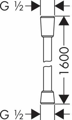 Шланг для душа Hansgrohe Isiflex 160 см. 28276450, белый