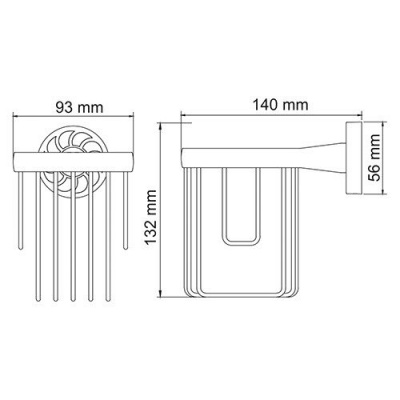 Держатель освежителя WasserKRAFT Isen K-4045, хром