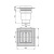 Сливной трап AlcaPlast APV13 150x150/110 с гидрозатвором Сливной трап AlcaPlast APV13 150x150/110 с гидрозатвором