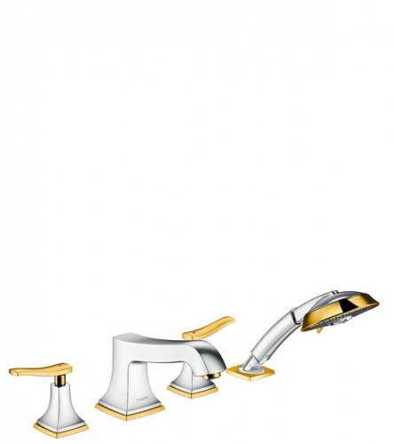 Смеситель на борт ванны Hansgrohe Metropol Classic 31441090, хром/золото