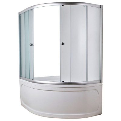 Шторка на ванну Marka One Aura 150х105 (хром/прозрачный)