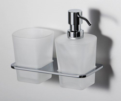 Держатель стакана и дозатора WasserKRAFT Leine K-5089, хром