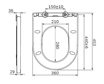 C507854WH Inspire сиденье для унитаза-компакта, микролифт