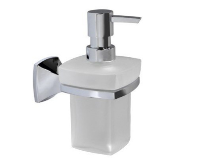 Дозатор для жидкого мыла стеклянный, 230 ml WasserKRAFT Wern K-2599, хром