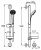 Id. Stand Ideaduo S3 B9503AA Душевой набор 3Ф хром 80мм 600мм Id. Stand Ideaduo S3 B9503AA Душевой набор 3Ф хром 80мм 600мм