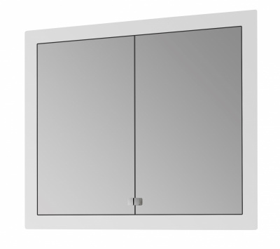 Зеркальный шкаф Dreja Grid 90 2д встраиваемый с Led освещением, автоматическое вкл./выкл., розетка, 45 45, individual
