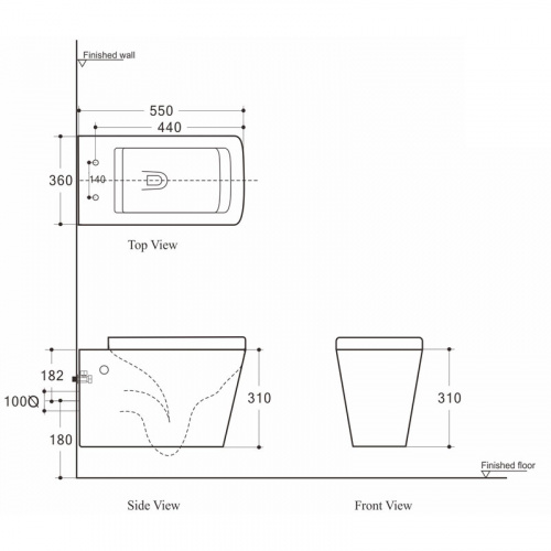 Подвесной унитаз Aquanet Rimless TAVR-W BL-103N-WHT
