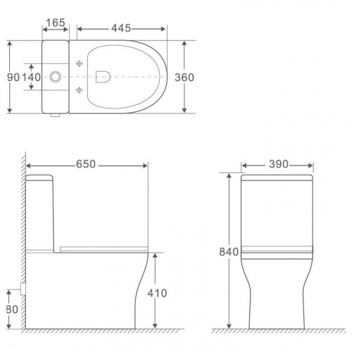 Бачок для унитаза Aquanet Cube-C-1 CL-12248B-1