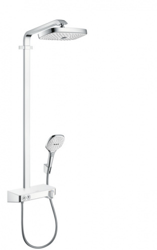 Душевая система Hansgrohe Raindance Select E 300 Showerpipe 27126400, белый/хром