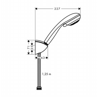 Душевой гарнитур Hansgrohe Crometta 85 Multi 125 см. 27568000, хром