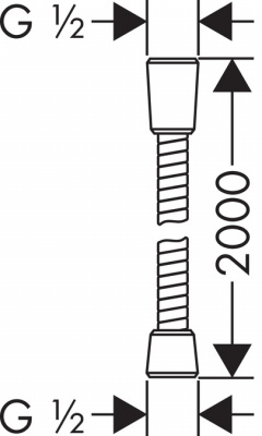 Шланг для душа Hansgrohe Sensoflex 200 см. 28134000, хром