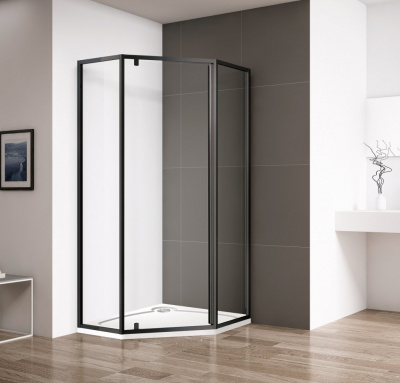 Душевой уголок Cezares ECO-O-P-1-90-C-NERO 900х900х1950