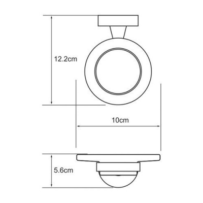 Мыльница стеклянная WasserKRAFT Isen K-4029, хром