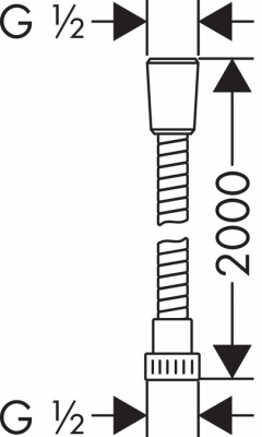 Шланг для душа Hansgrohe Metaflex 200 см. 28264000, хром