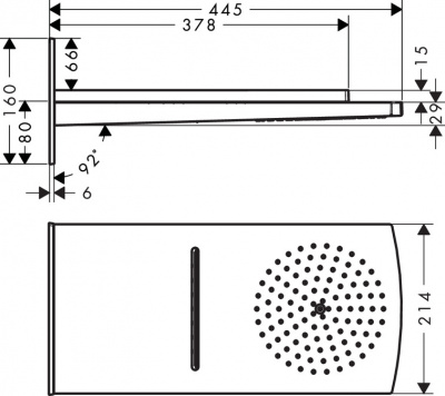 Верхний душ Hansgrohe Raindance Rainfall 180 2jet 28433000, хром