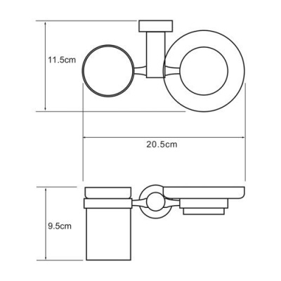 Держатель стакана и мыльницы WasserKRAFT Donau K-9426, хром
