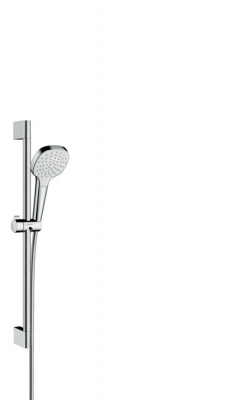 Душевой гарнитур Hansgrohe Croma Select E 1jet EcoSmart65 см. 26585400, белый/хром