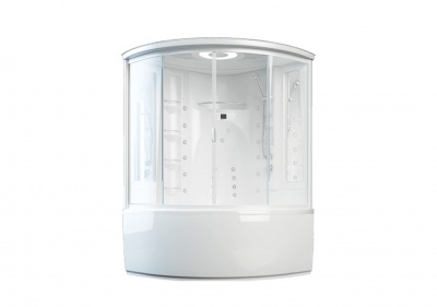 Душевой бокс Aquanet Palau box 140x140 с г/м, без пара, прозрачное стекло, ванна с г/м
