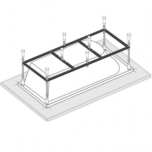 Каркас к прямоугольным ваннам Vagnerplast 170x80