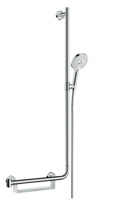 Душевой гарнитур Hansgrohe Raindance Select 120 3jet 110 см., 26326400, белый/хром