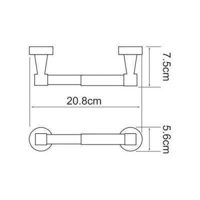 Держатель туалетной бумаги WasserKRAFT Isen K-4022, хром