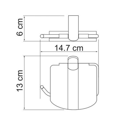 Держатель туалетной бумаги с крышкой WasserKRAFT Berkel K-6825, хром