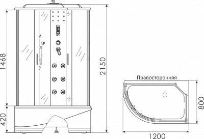Кабина душевая Erlit Comfort ER4512TPR-C4