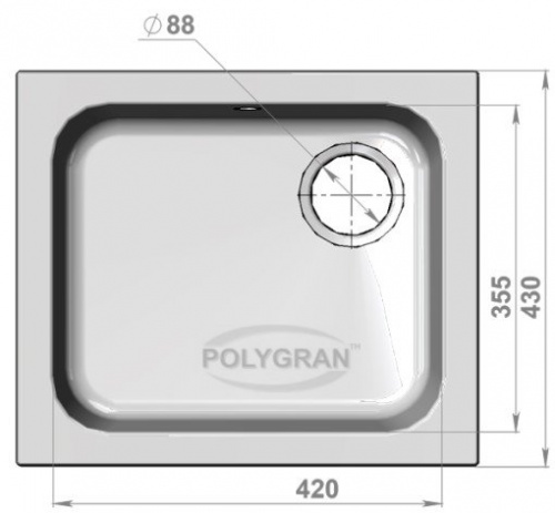 Кухонная мойка Polygran F-17 песочный, 43х50х20