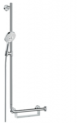 Душевой гарнитур Hansgrohe Raindance Select 120 3jet EcoSmart 110 см., 26325400, белый/хром