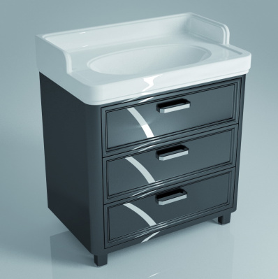 Тумба под умывальник Kerama Marazzi Pompei Po.80.3\BLK, черный