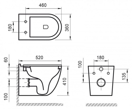 Унитаз подвесной безободковый BELBAGNO SENSO-R