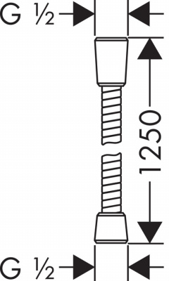 Шланг для душа Hansgrohe Sensoflex 125 см. 28132000, хром