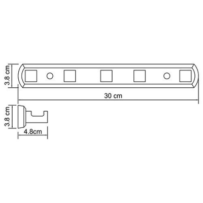 Кронштейн настенный WasserKRAFT Lippe K-6575, 5 крючков , хром