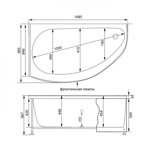 Каркас к ванне Vagnerplast Rondo D180