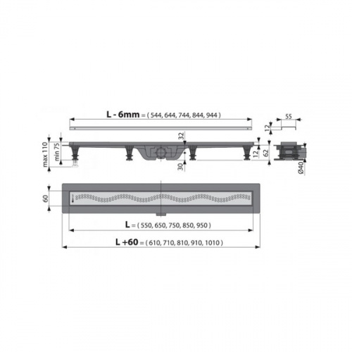Душевой лоток AlcaPlast Simple APZ8-650M